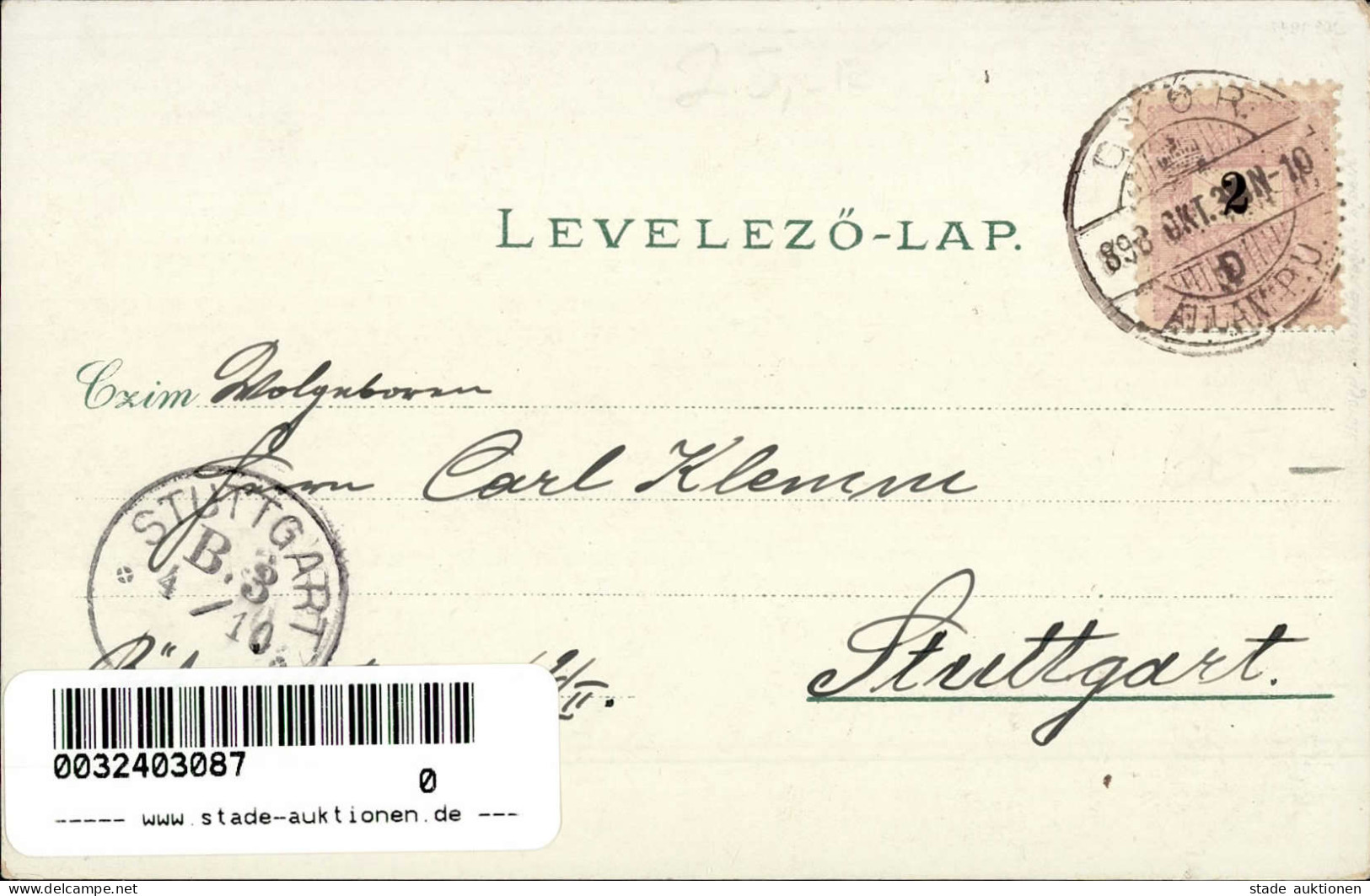 Györböl (Ungarn) 1898 I-II (Ecken Abgestossen) - Hongrie