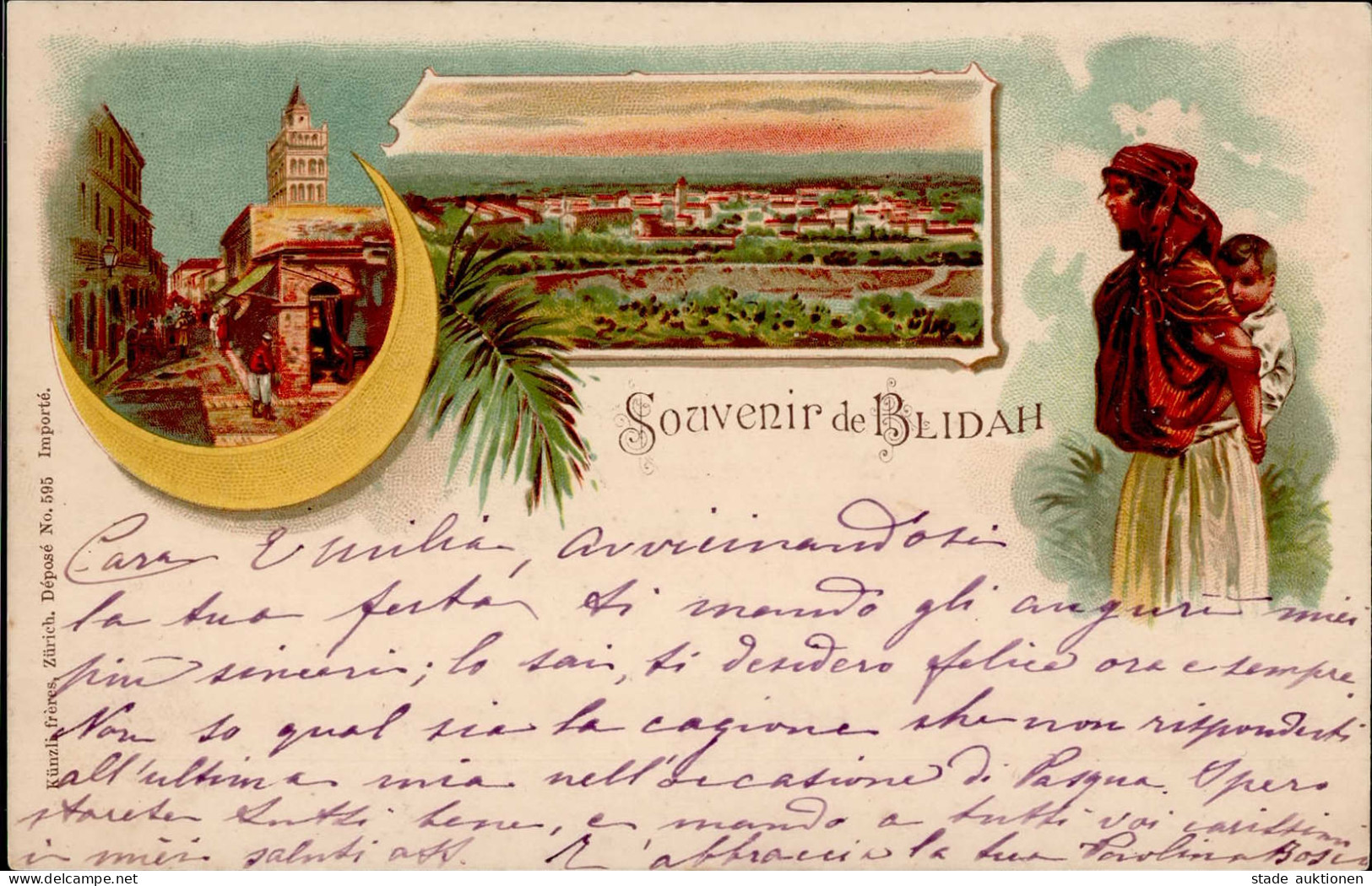 Algerien Souvenir De Blidah 1900 I-II - Andere & Zonder Classificatie