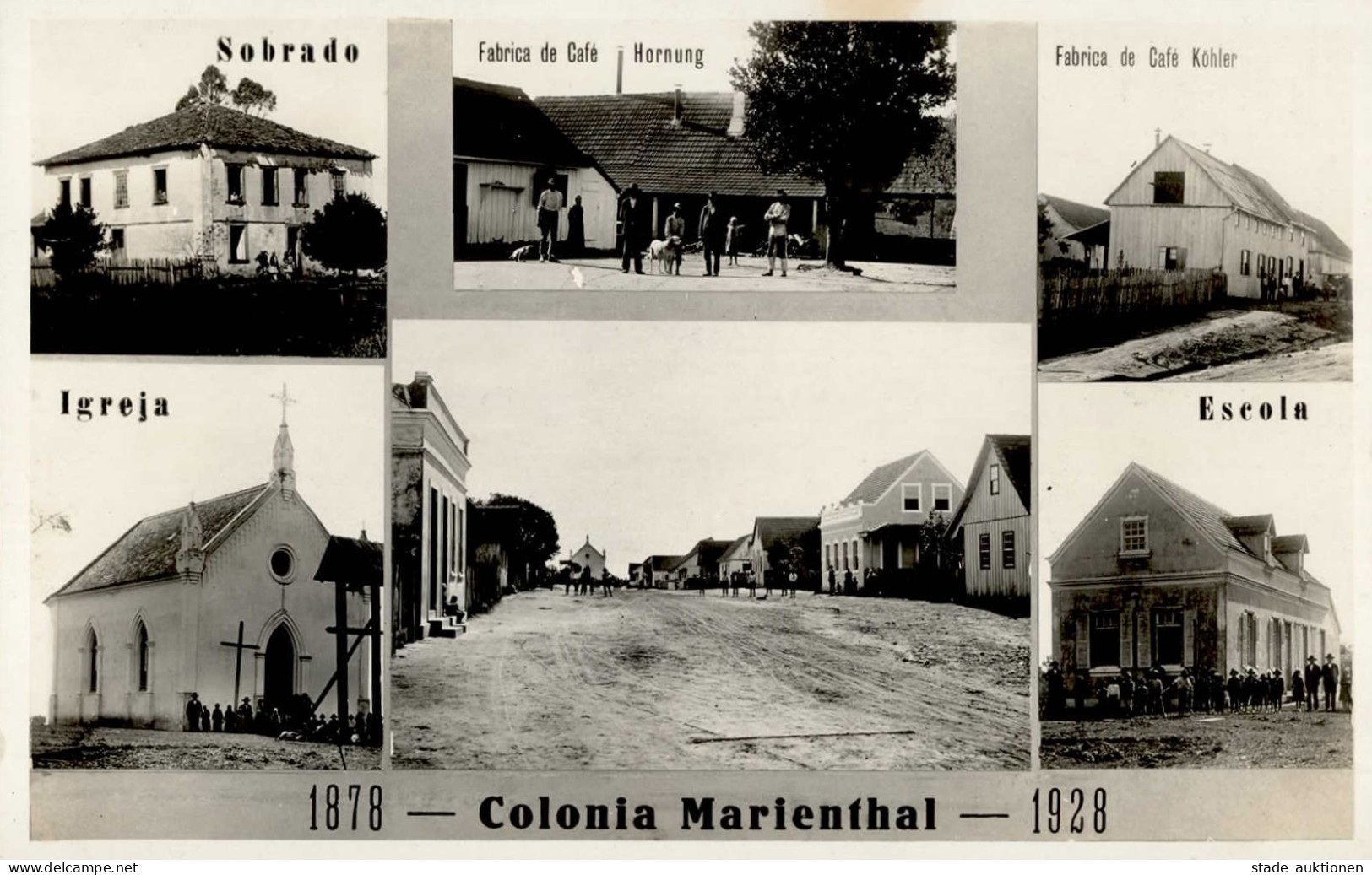 Colonia Marienthal (Brasilien) Cafe Hornung Schule Cafe Köhler 1928 I - Autres & Non Classés