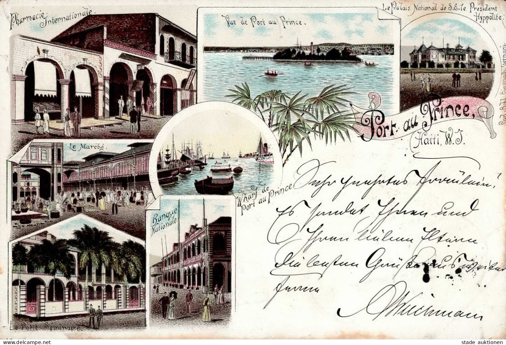 Port Au Prince (Haiti) Apotheke Hafen 1898 I-II - Andere & Zonder Classificatie