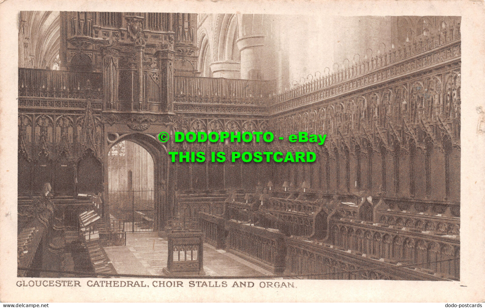 R505117 Gloucester Cathedral. Choir Stalls And Organ. Davies. The Seal Of Artist - Monde