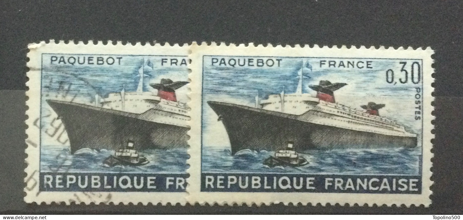 Num.1325 (0,30Fr) Paquebot France - 2 Neufs Dont 1 Oblitéré - Unused Stamps