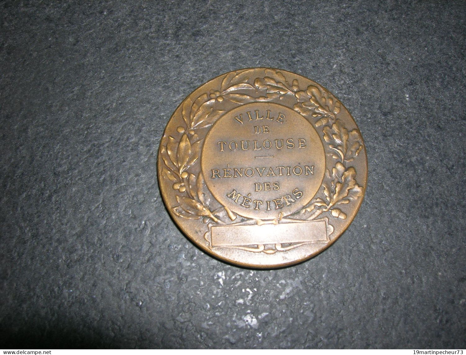 Medaille Commémorative En Bronze Par Cantillon Ville De Toulouse Renovation Des Metiers 4cm - Autres & Non Classés