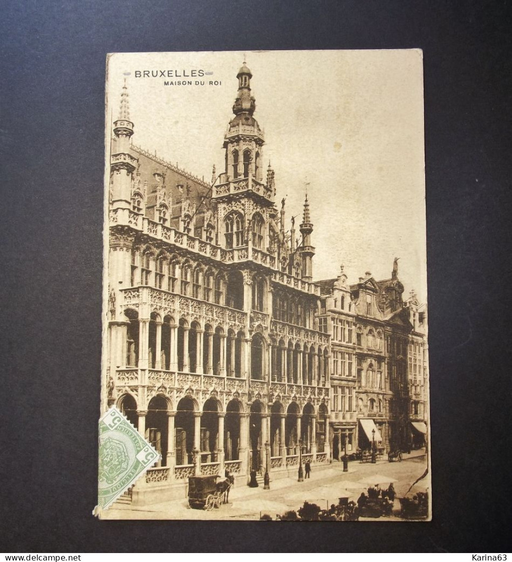 België - Belgique - CPA  Bruxelles - Maison Du Roi -used Card Brussel Vers St Leu ( Fr) 1910 - Monumenti, Edifici