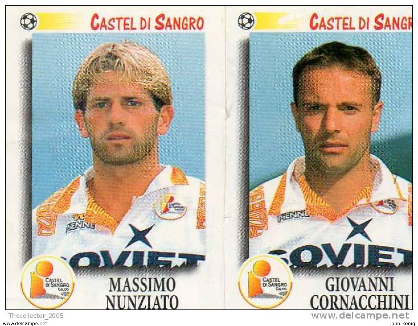 CALCIATORI - Calcio - Figurine Panini-calciatori 1997-98-n. #444 CASTEL DI SANGRO (M. NUNZIATO-G. CORNACCHINI) - Italienische Ausgabe