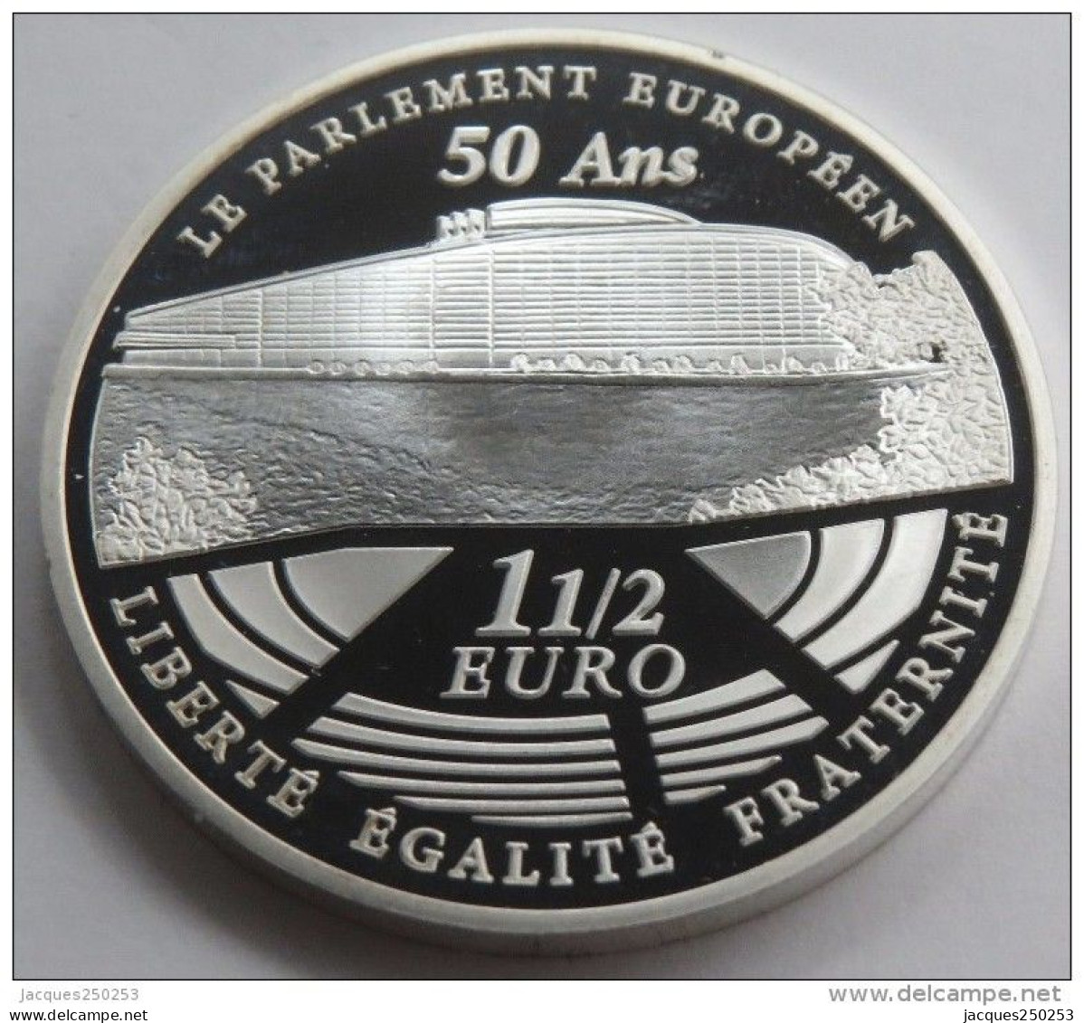 1.5 EURO 2008 France , Argent .900 PP , 37 Mm , 22.2 G - Francia