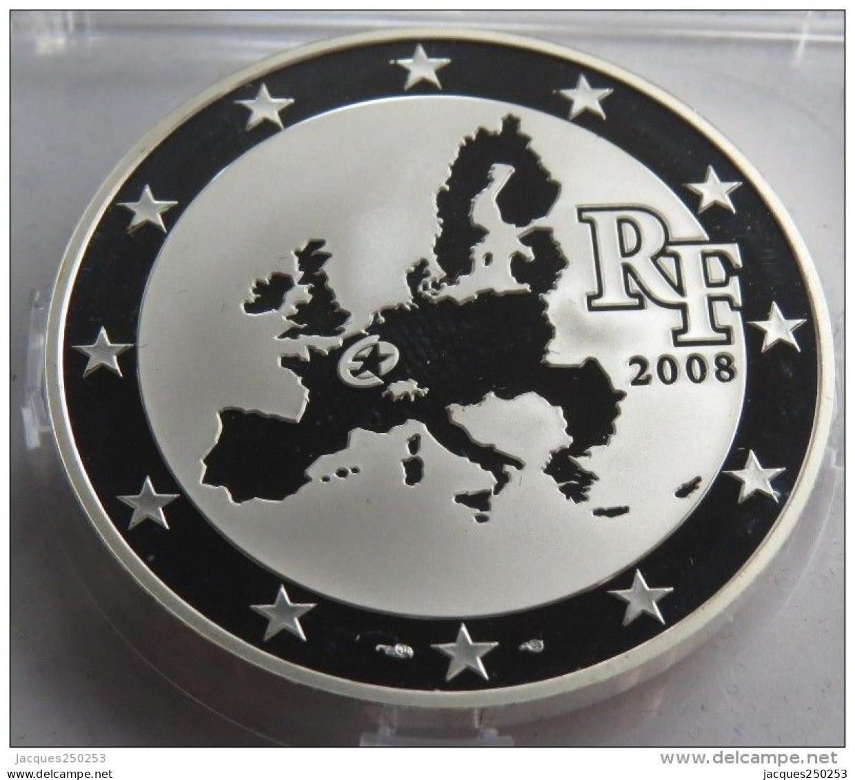 1.5 EURO 2008 France , Argent .900 PP , 37 Mm , 22.2 G - Francia