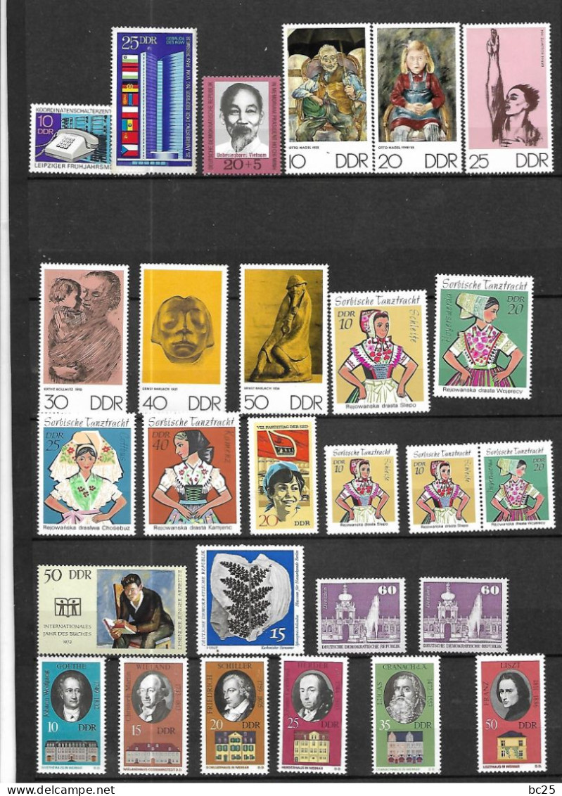 ALLEMAGNE -ORIENTALE-68 SUPERBES TIMBRES NEUFS * * UNE PAIRE AVEC DES SERIES COMPLETES-DE 1970-79-LIQUIDE MA COLLECTION- - Ungebraucht