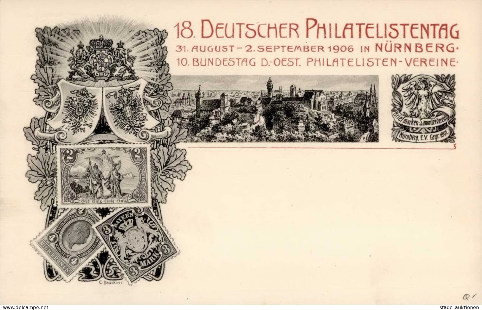 Bayern Privat-GSK 18. Deutscher Philatelistentag Nürnberg 1906 - Other & Unclassified