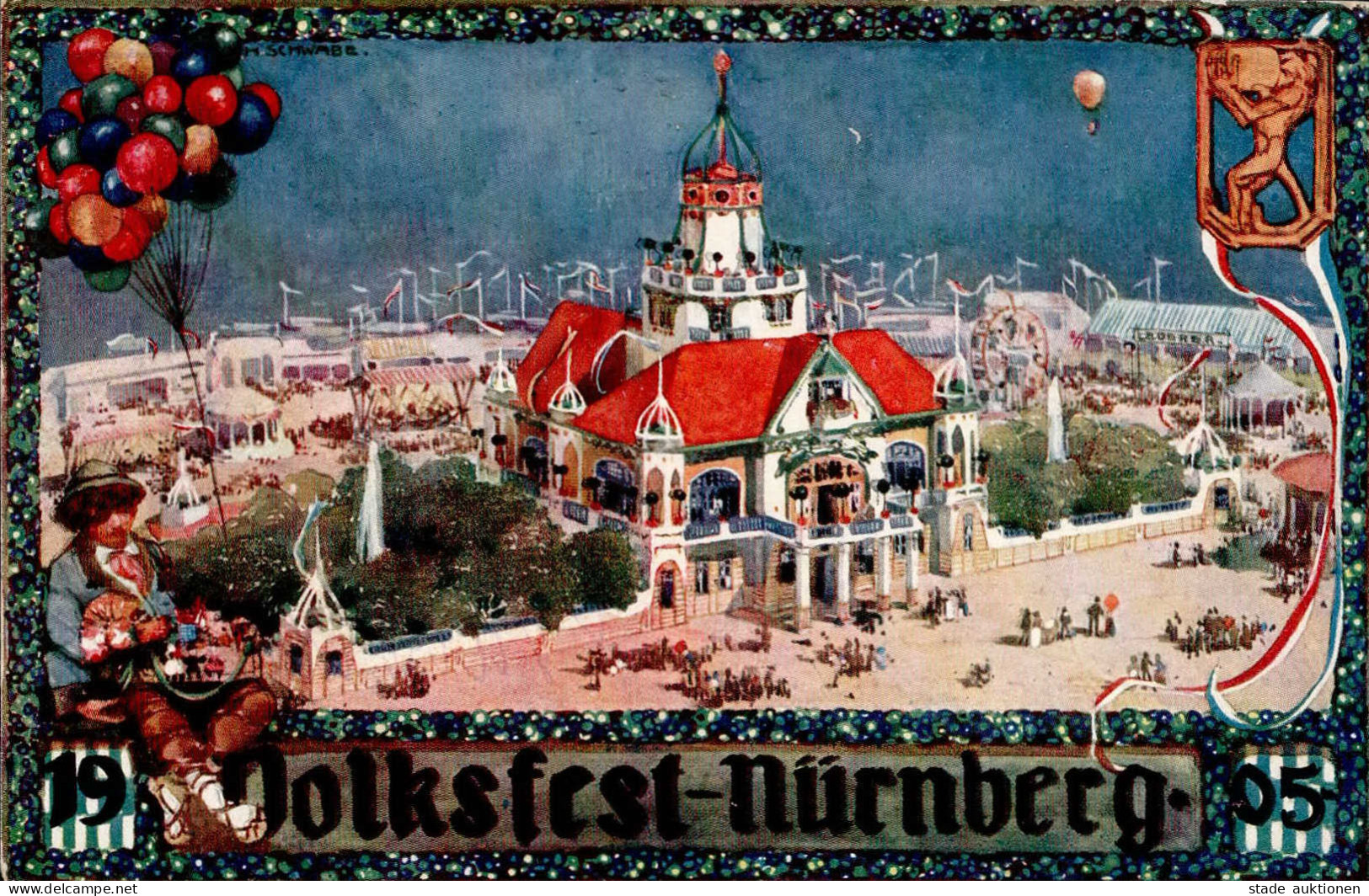 Bayern-GSK Nürnberg Volksfest 1905 I-II - Other & Unclassified