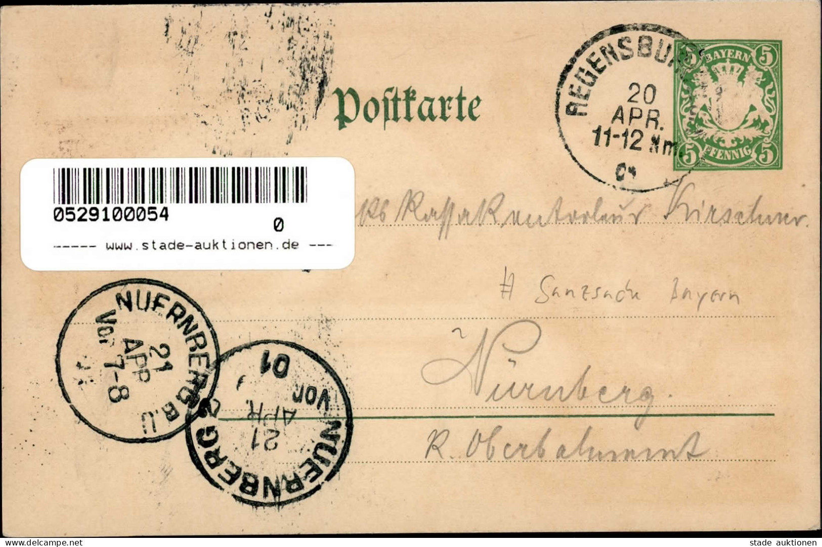 Bayern-GSK Regensburg XIV. Generalversammlung Beamtenverein 1901 I-II - Other & Unclassified