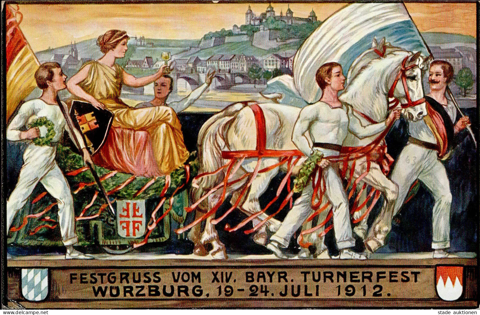 Bayern-GSK Würzburg XIV. Bayr. Turnerfest 1912 I-II - Other & Unclassified