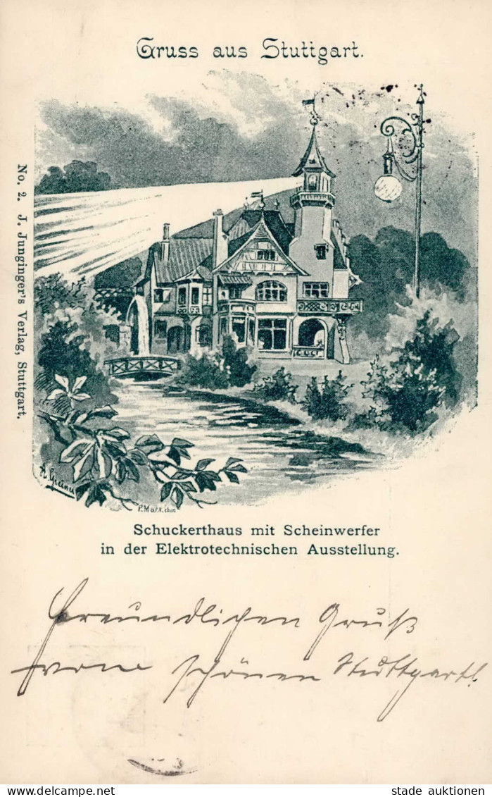 Württemberg-GSK Stuttgart Ausstellung Für Elektrotechnik Und Kunstgewerbe 1896 I-II Expo - Other & Unclassified