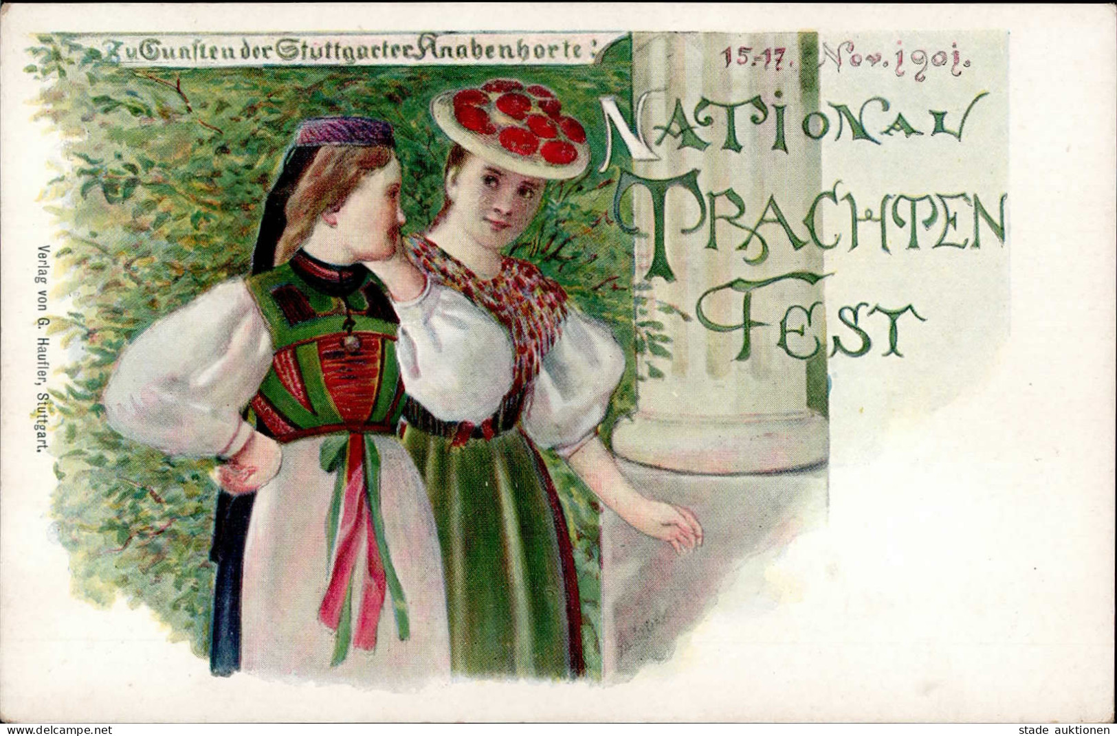 Württemberg-GSK Stuttgart National-Trachten-Fest 1901 I-II - Other & Unclassified