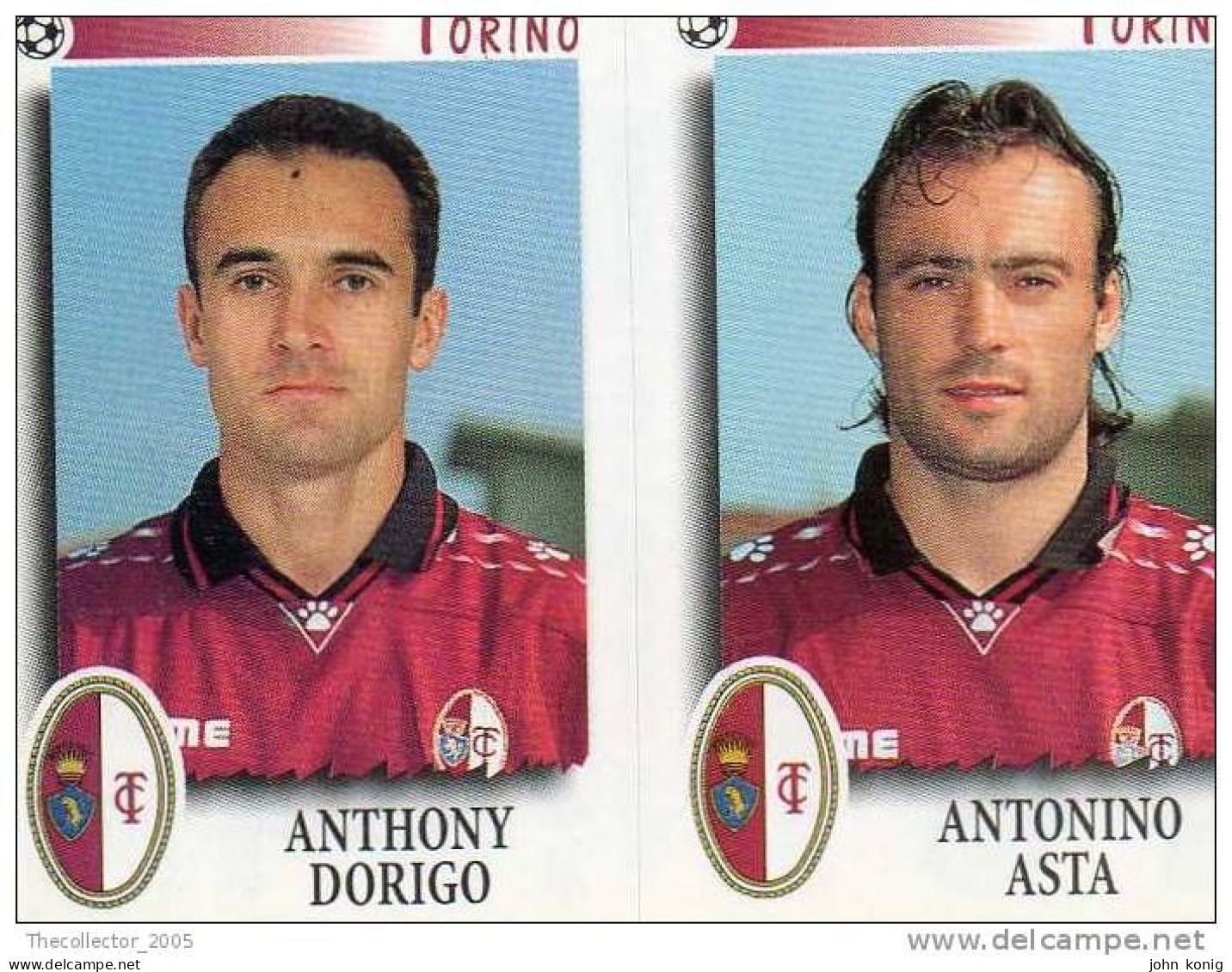 CALCIATORI - Calcio - Figurine Panini-calciatori 1997-98-n. #567 TORINO (ANTHONY DORIGO-A. ASTA) - Italienische Ausgabe