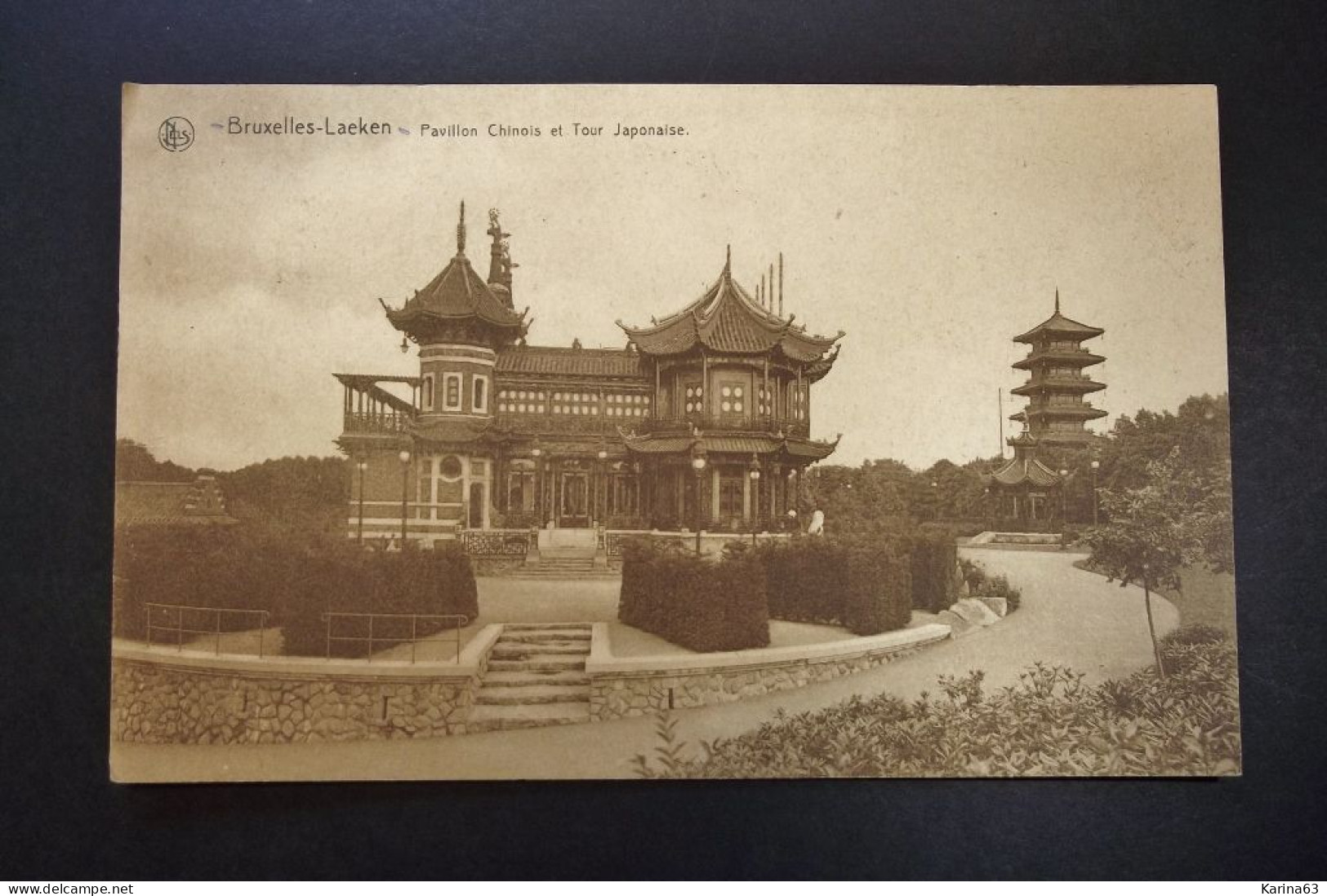 België - Belgique - CPA  Bruxelles - Laeken Pavillon Chinois Et Tour Japonaise Used Card Brussel Vers Paris ( Fr) 1926 - Monuments, édifices