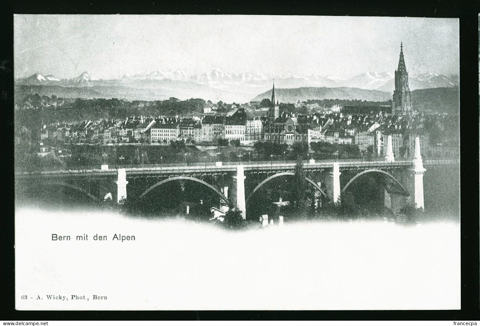 14478 - SUISSE -  BERN Mit Den Alpen - DOS NON DIVISE - Berne