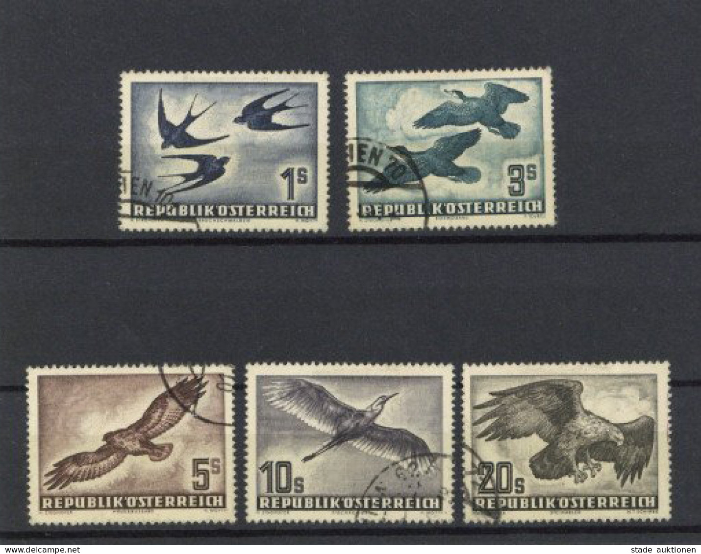 Flugpostmarken 1952/1953 Vögel (II) Und (III) Kpl. Gestempelt - Sonstige - Europa