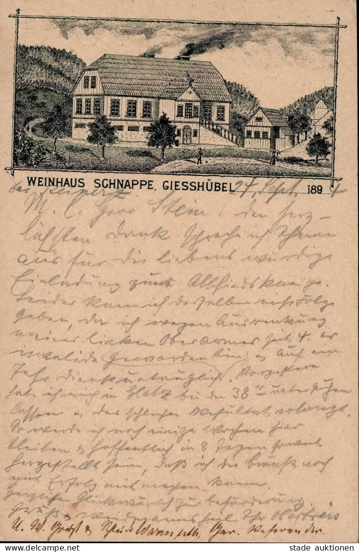 ÖSTERREICH - 2 Kr.-GSK GIESSHÜBEL WEINHAUS SCHNAPPE Vorläufer 1894 I - Sonstige - Europa