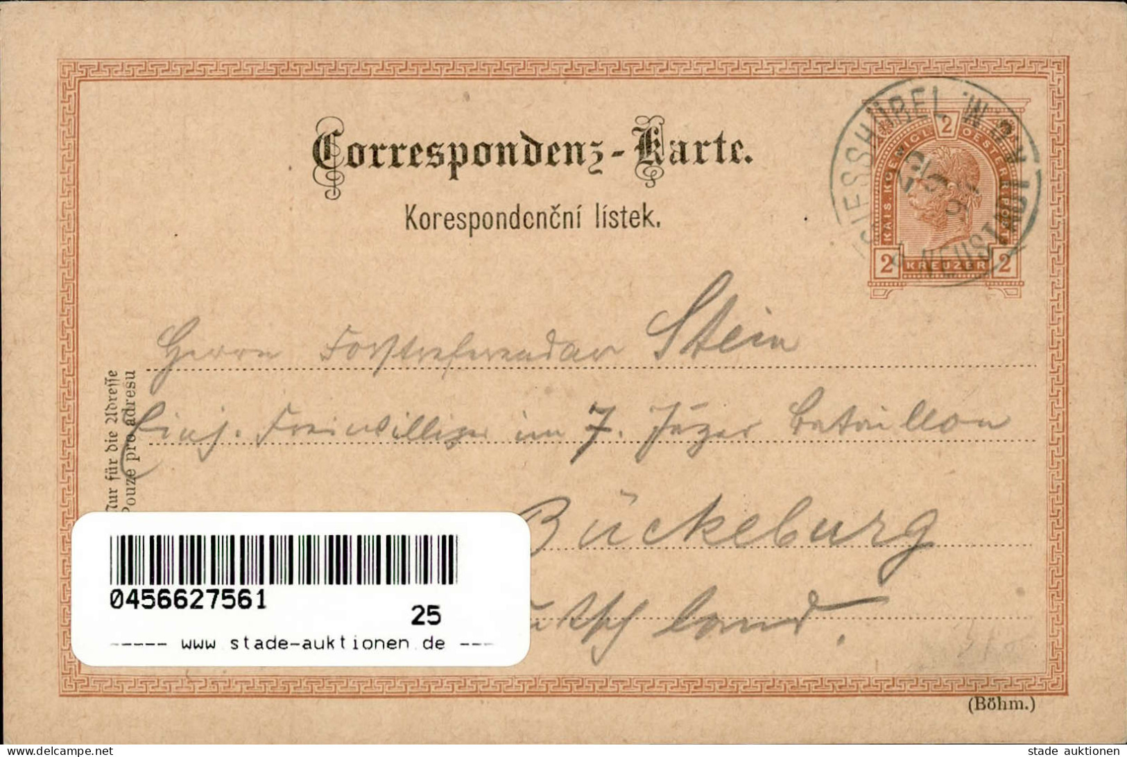 ÖSTERREICH - 2 Kr.-GSK GIESSHÜBEL WEINHAUS SCHNAPPE Vorläufer 1894 I - Sonstige - Europa