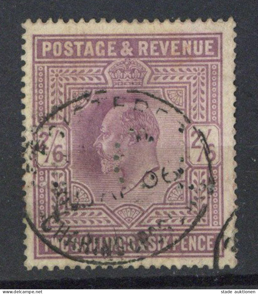 Großbritannien Freimarke König Edward VII 2/6 Schilling Oval-O - Autres - Europe