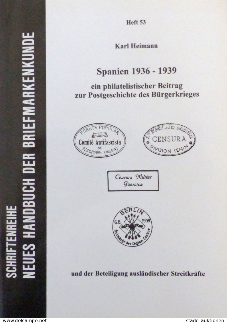 Spanien Philatelie Katalog Handbuch Postgeschichte Des Bürgerkrieges 1936-39 (und Der Beteiligung Ausländischer Streitkr - Europe (Other)