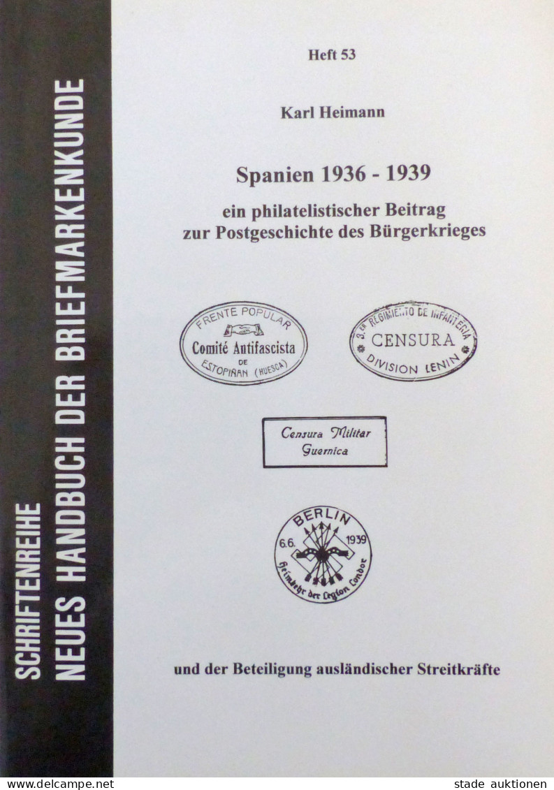 Spanien Philatelie Katalog Handbuch Postgeschichte Des Bürgerkrieges 1936-39 (und Der Beteiligung Ausländischer Streitkr - Otros - Europa