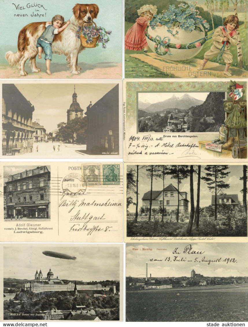 Deutschland, Ausland Und Motive Album Mit 90 Ansichtskarten Vor 1945 I-II - 100 - 499 Cartes