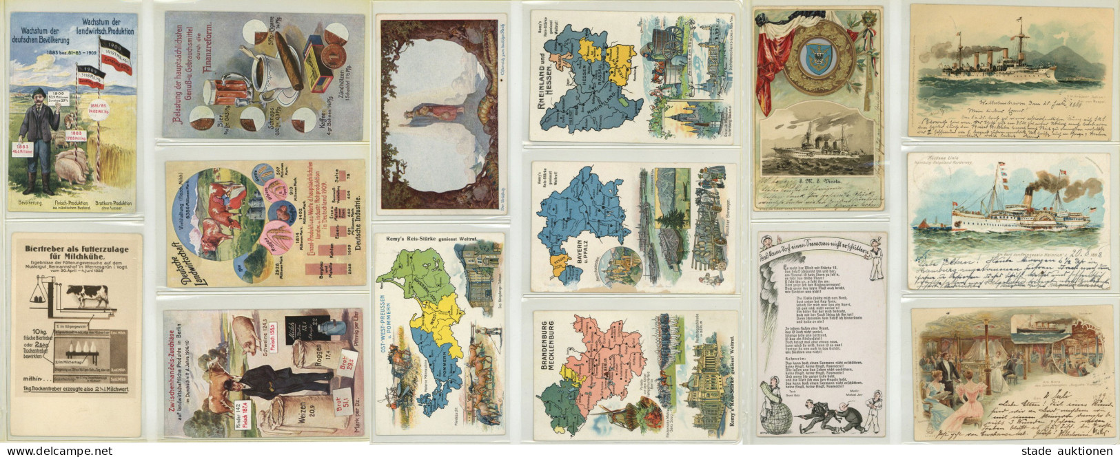 Motive Album Mit Ca. 140 Ansichtskarten I-II - 100 - 499 Postcards