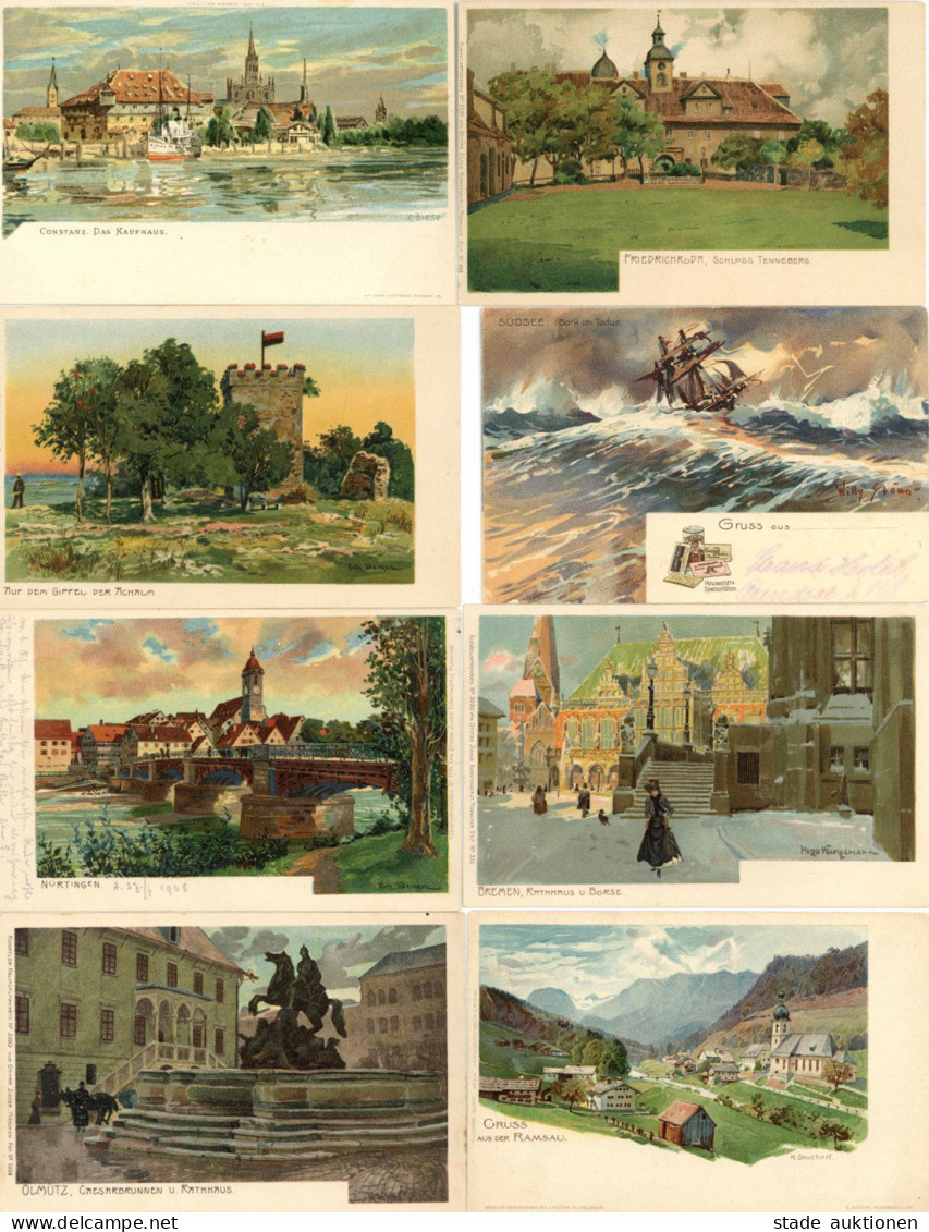 Schönes Lot Mit über 100 Künstler-Lithographien Diverse Künstler Meist Topographie-Bezug - Autres & Non Classés