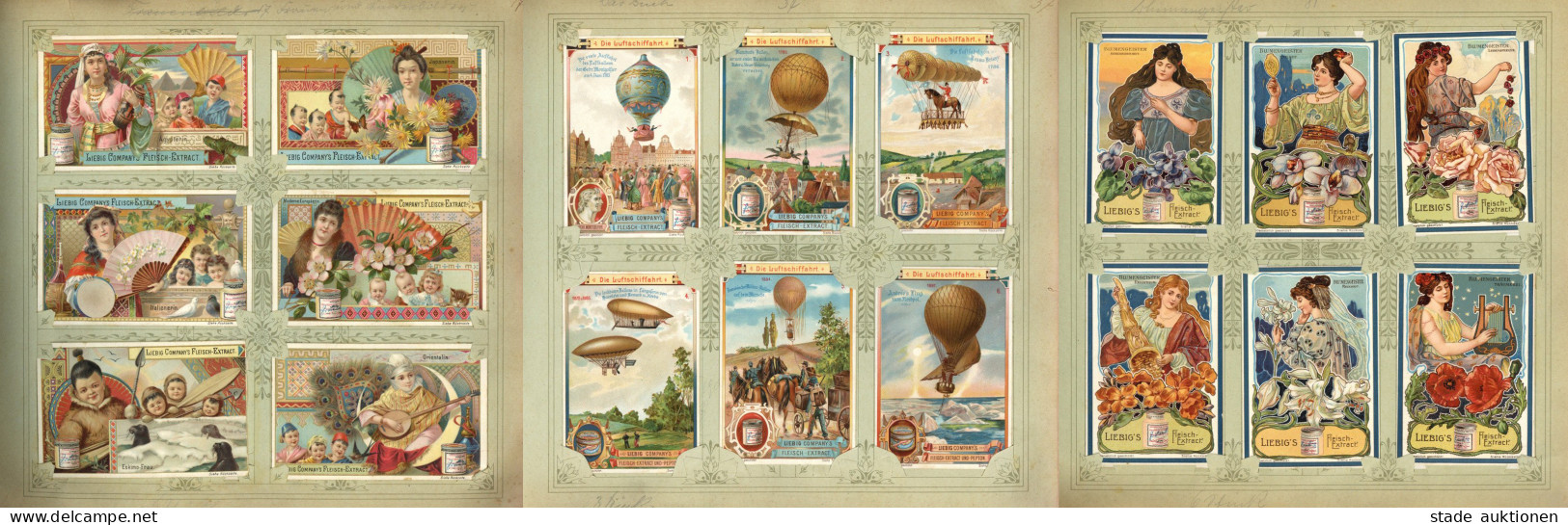 Liebig Album Mit 45 Stk.  6er-Serien Und Vielen Einzelnen Bildern I-II - Werbepostkarten
