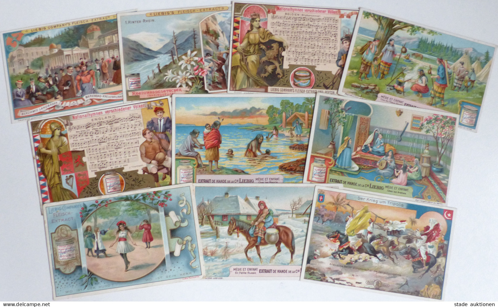 Liebig Schachtel Mit Ca. 1000 Bildern (meist Liebig) In Unterschiedlicher Aber überwiegend Guter Erhaltung - Werbepostkarten