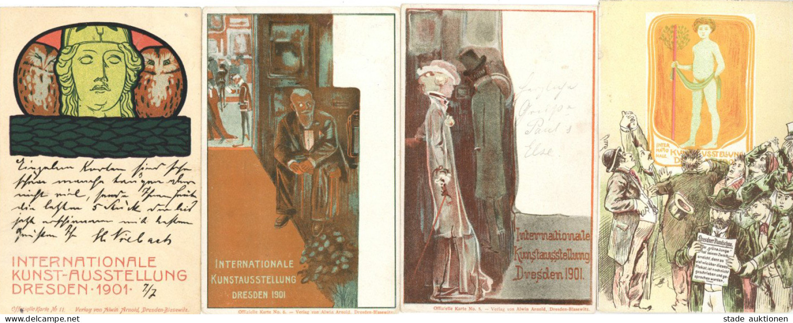 Kunstausstellung Dresden 1901, 14 AKs I-II - Ausstellungen