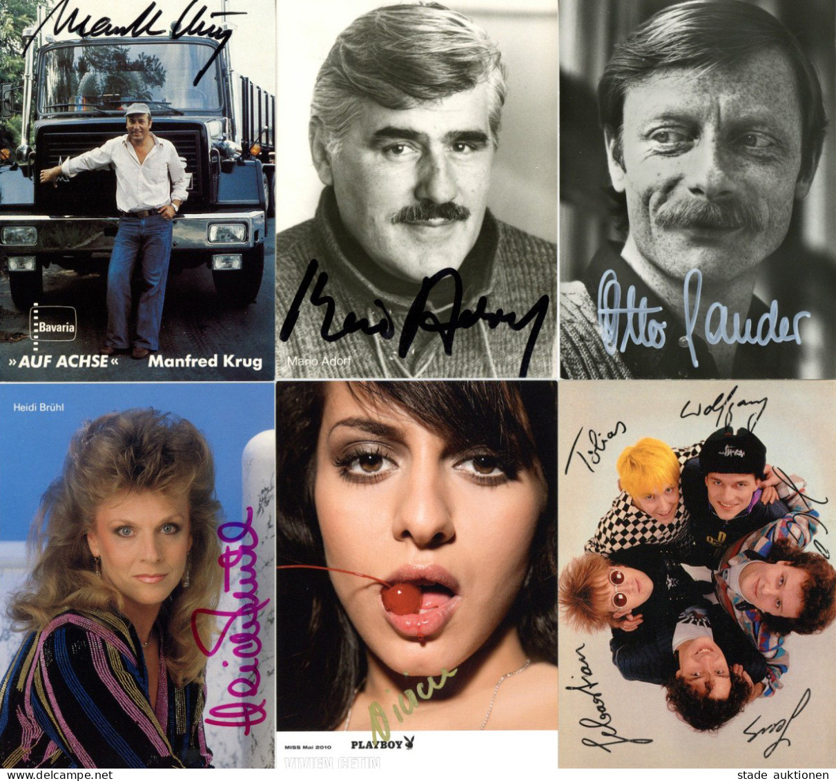 Autograph/Autogramme Lot Mit über 2000 Autogrammkarten Mit Unterschriften Film, Fernsehen, Musik Und Politik 1970-2000 - Luftpost & Aerogramme