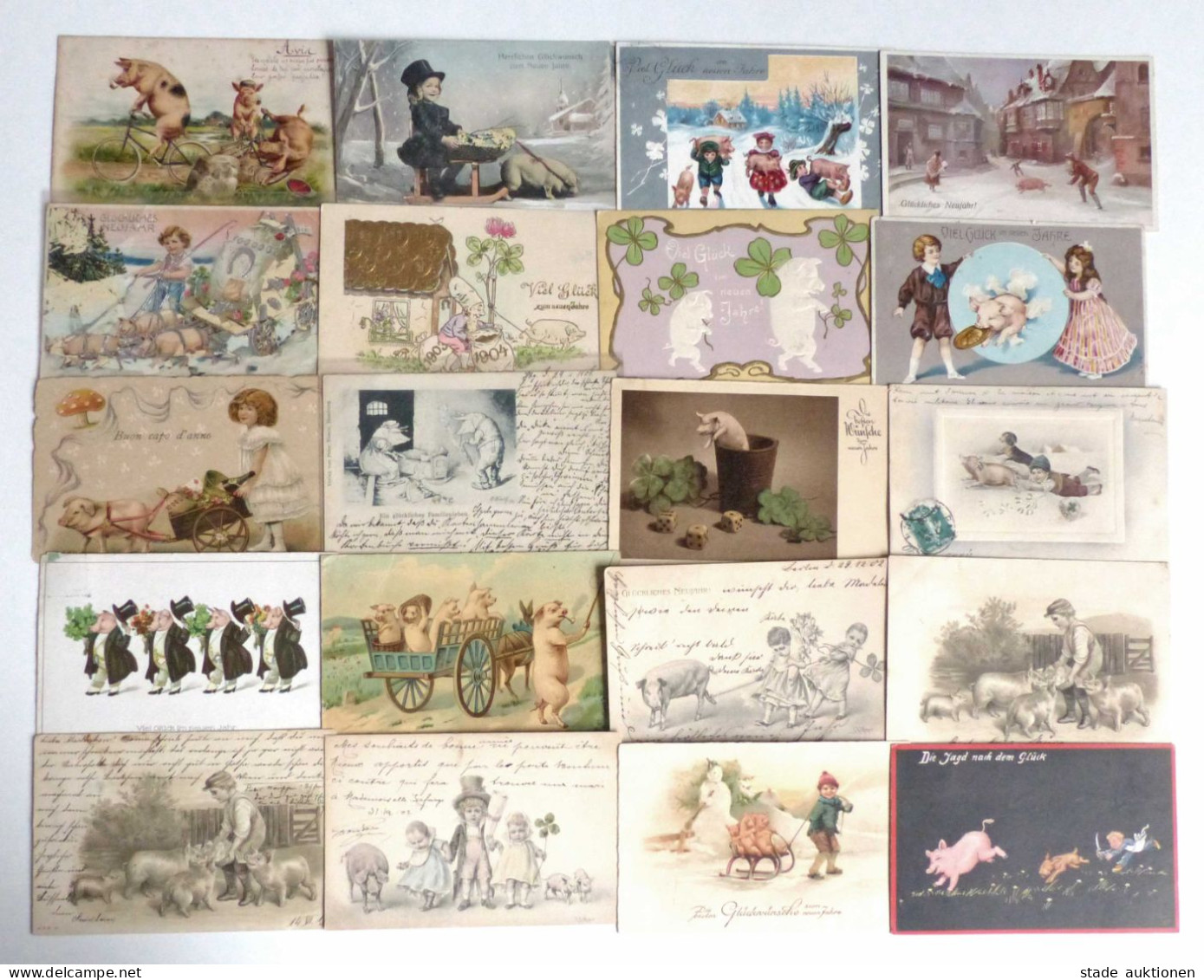 Schwein Lot Mit 85 Ansichtskarten Vor 1945 In Unterschiedlicher Erhaltung Cochon - Autres & Non Classés