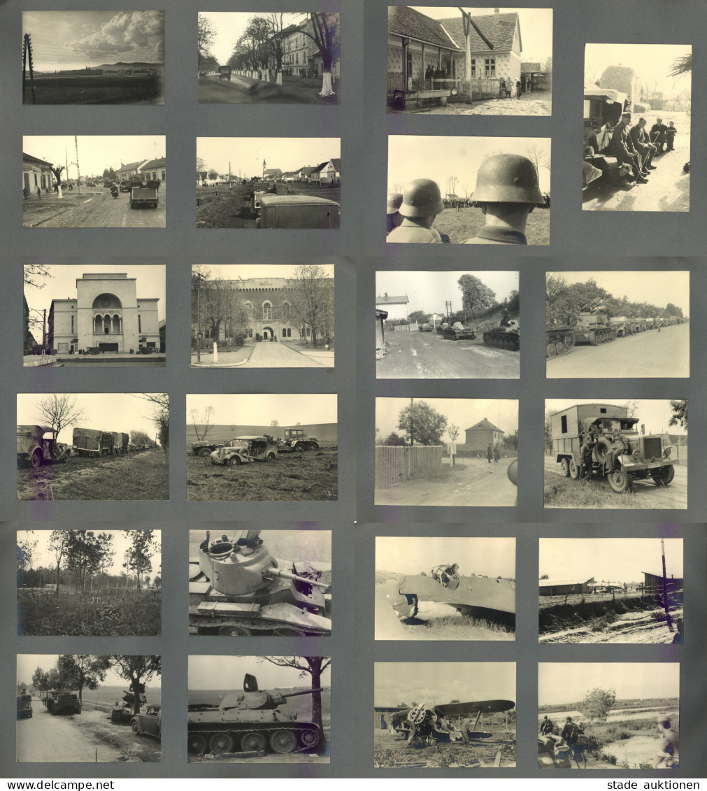 WK II Fotoalbum Tolles Album Mit Ca. 130 Fotos Viele Abb. Mit Panzern Und Technik - War 1939-45