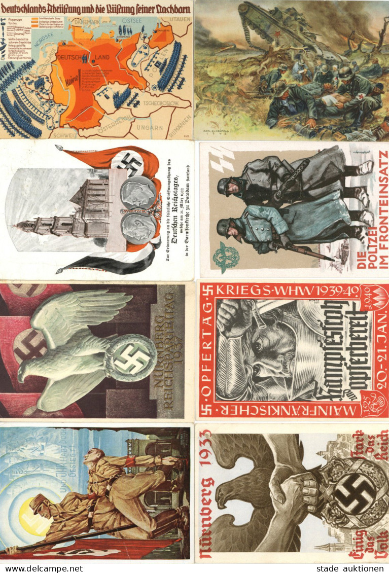 WK II Partie Von Circa 270 Ansichtskarten Und Ganzsachen - Weltkrieg 1939-45