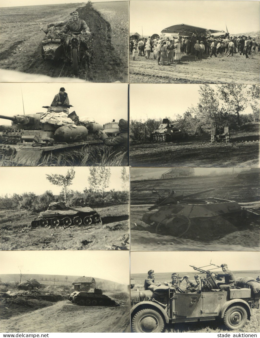 WK II Foto 46 Fotokarten Mit Panzern Und Technik Abb. II - War 1939-45