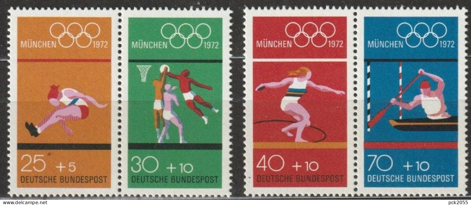 Bund 1972 Mi-Nr. W30 + W34 ** Postfrisch Olympische Spiele München ( 6833  )günstige Versandkosten - Se-Tenant