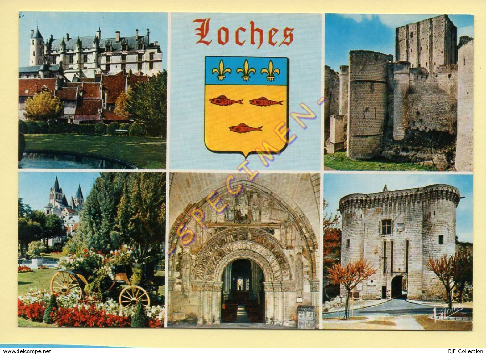 37. LOCHES – Multivues – Blason (voir Scan Recto/verso) - Loches