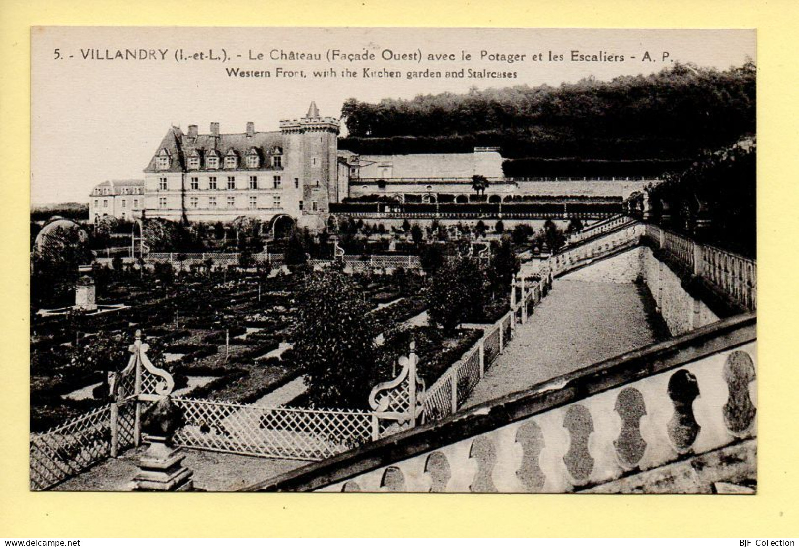 37. VILLANDRY – Le Château Avec Le Potager Et Les Escaliers (voir Scan Recto/verso) - Other & Unclassified