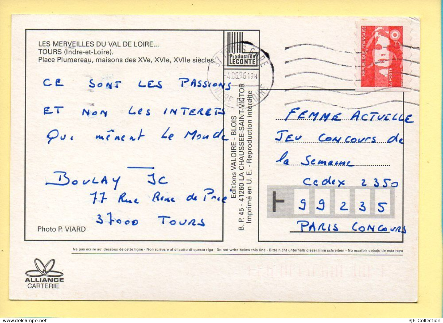 37. TOURS – Place Plumereau / Le Soir (animée) (voir Scan Recto/verso) - Tours