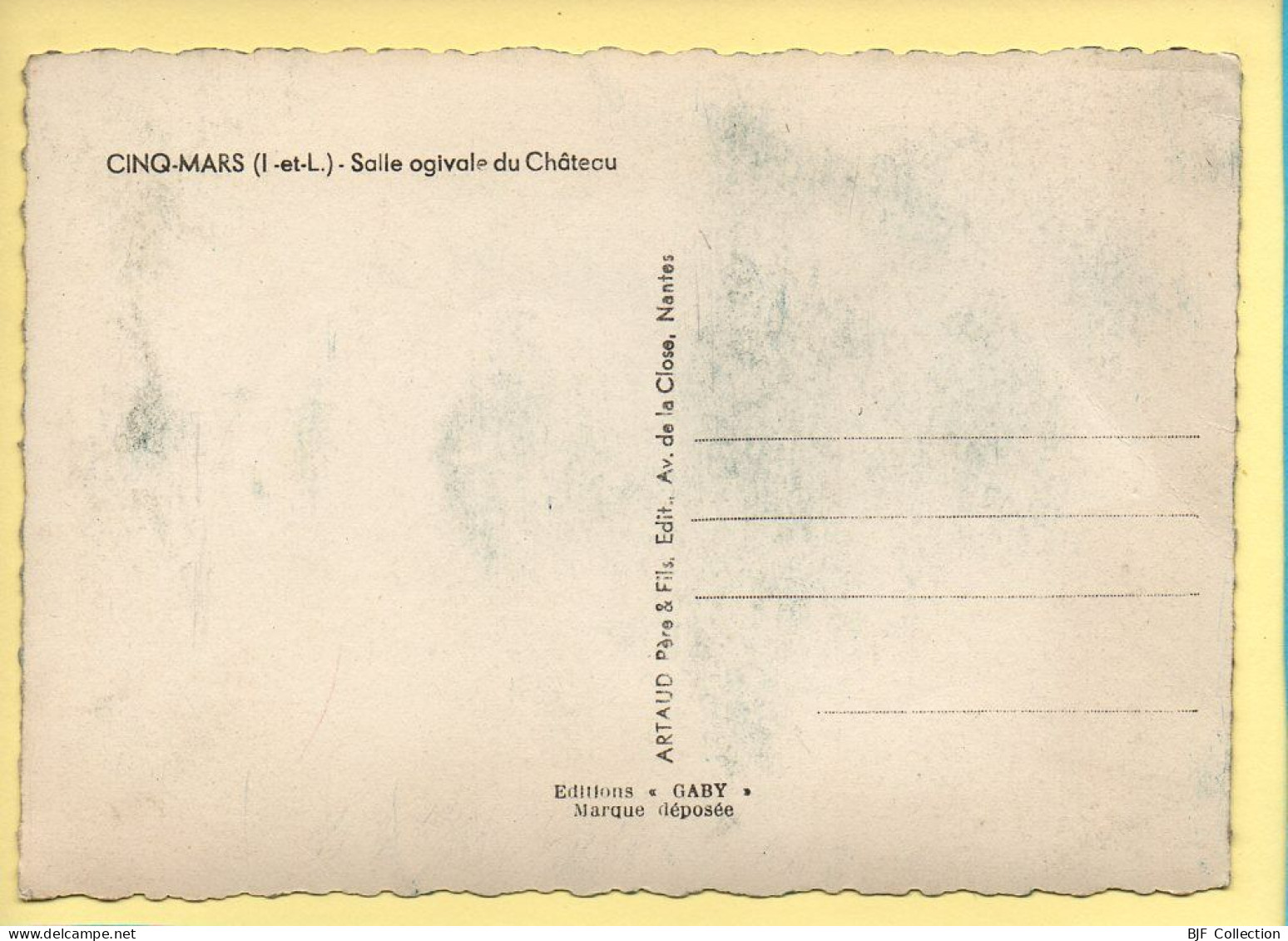 37. CINQ-MARS – Salle Ogivale Du Château (voir Scan Recto/verso) - Other & Unclassified