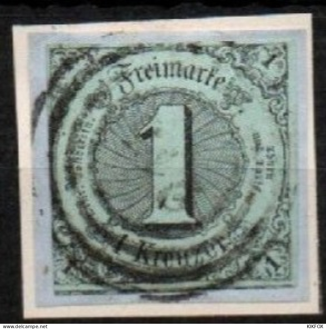 ALTDEUTSCHLAND , THURN UND TAXIS, 1852 - 1858, MI 7, 1 KREUZER, ZIFFER IM KREIS, GESTEMPELT, OBLITERE - Usados