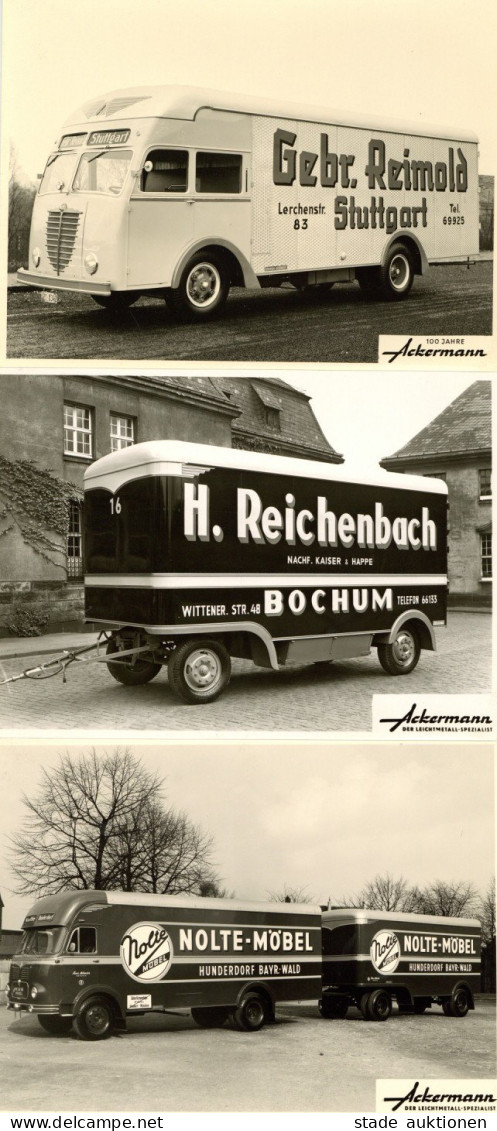 LKW Ackermann Fahrzeugbau Lot Mit 70 Werkfotos Ca. 12x17cm - Sonstige & Ohne Zuordnung