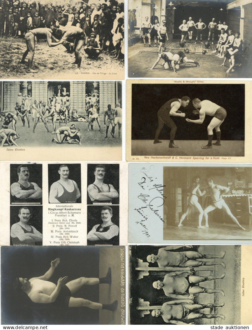 Ringen Lot Mit 39 Ansichtskarten Vor 1945 - Worstelen