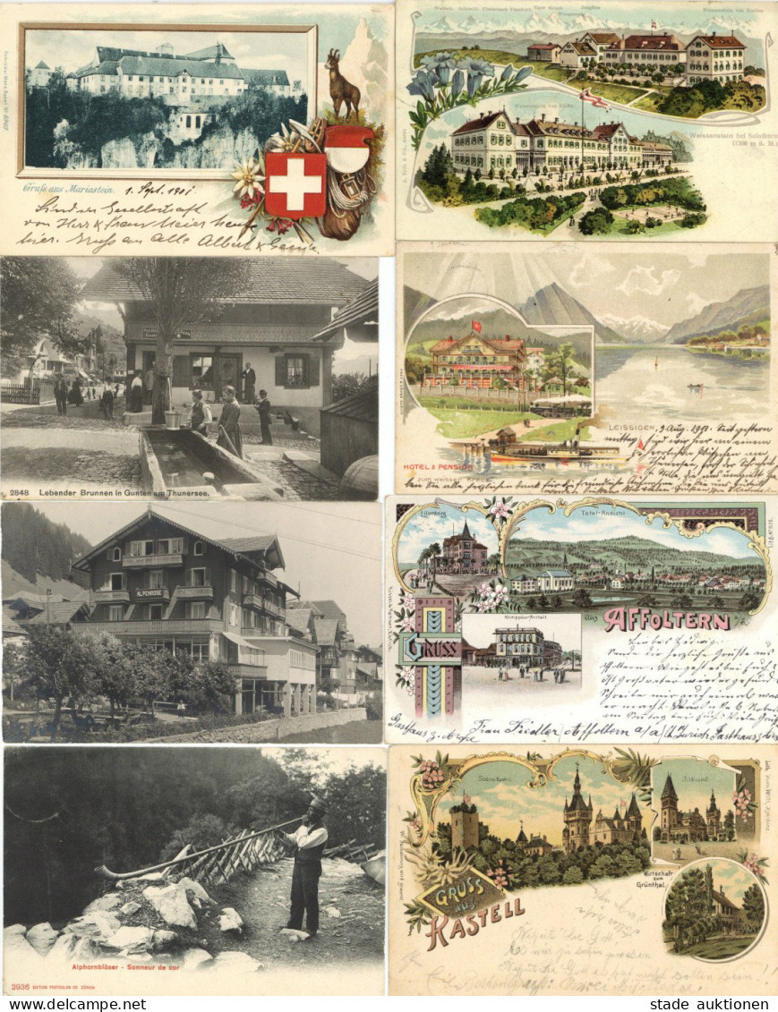 Schweiz Heimatsammlung Album Mit 180 Ansichtskarten Broschüren Und Fotos. Viele Einfache Karten Aber Auch Einige Bessere - Sonstige & Ohne Zuordnung