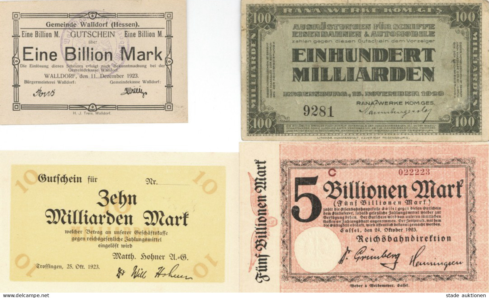 Notgeld Sammlung Banknoten Und Notgeldscheine Mit Etwas Ausland I-II - Andere & Zonder Classificatie