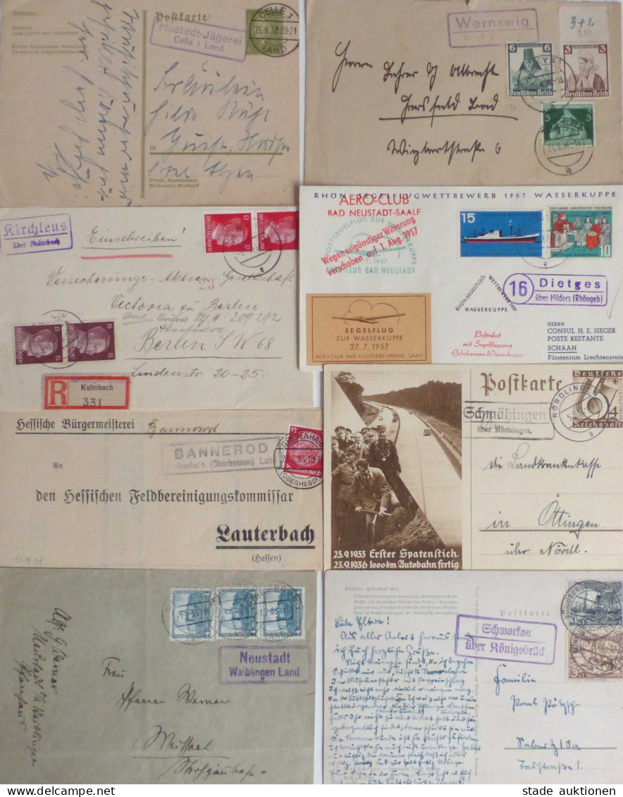 Landpost-Stempel Sammlung Mit Ca. 70 Belegen, Ca. 1930-1960, Unterschiedliche Erhaltung - Sonstige & Ohne Zuordnung