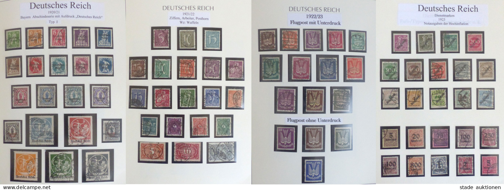 Deutsches Reich 1919-1923 Sammlung Fast Kpl. Mit Dienst Doppelt Gesammelt Ungebraucht/gestempelt, Mit Vielen Guten Ausga - Andere & Zonder Classificatie